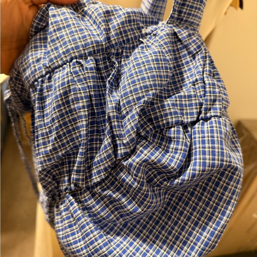 Wonder Wonder Blue Checkered Shoulder Bag - Picture 9 of 10